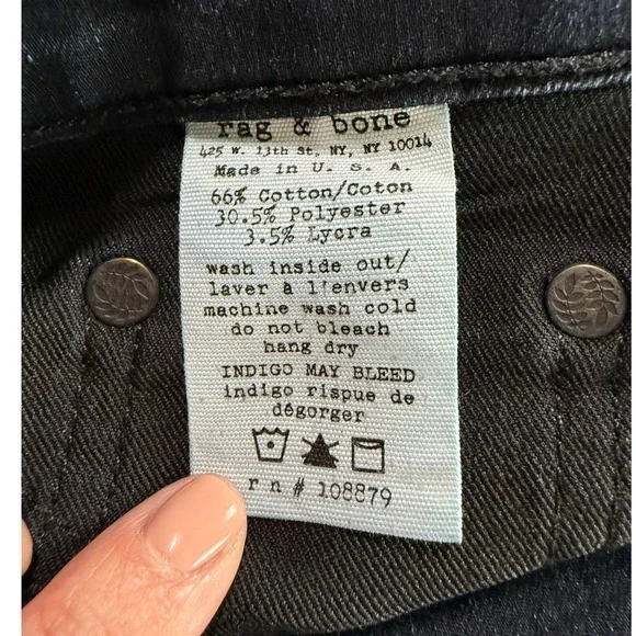 rag & bone Dark Blue Flare Jeans - Picture 10 of 15